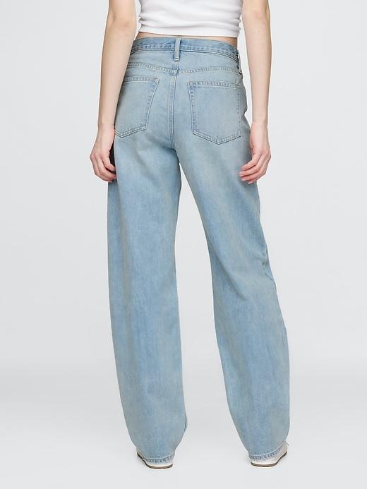 High Rise Cuffed Barrel Jeans Product Image