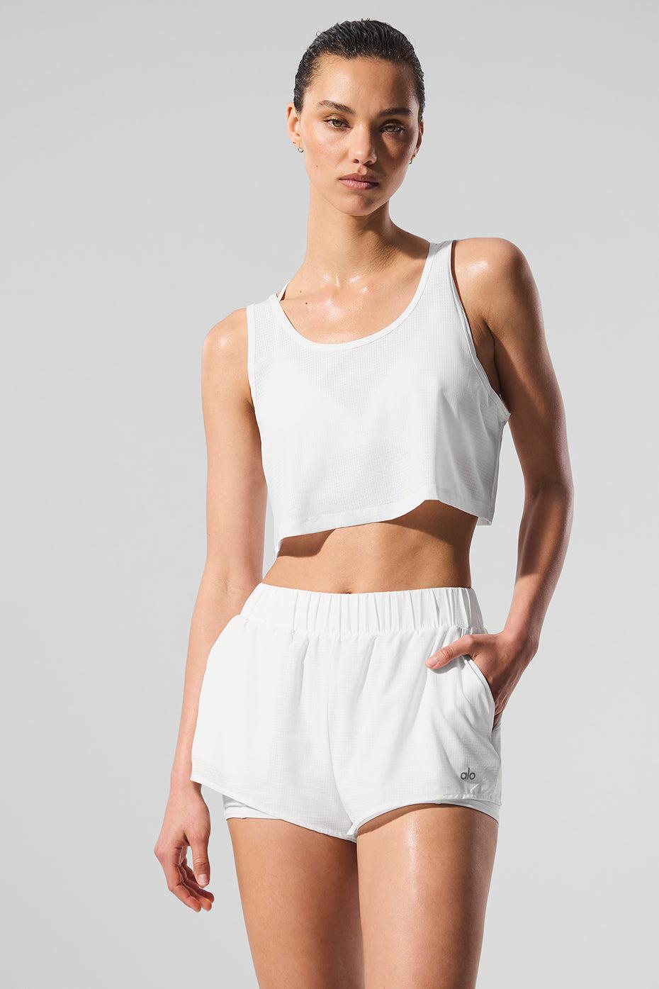 Cropped Sport Star Tank - White Product Image