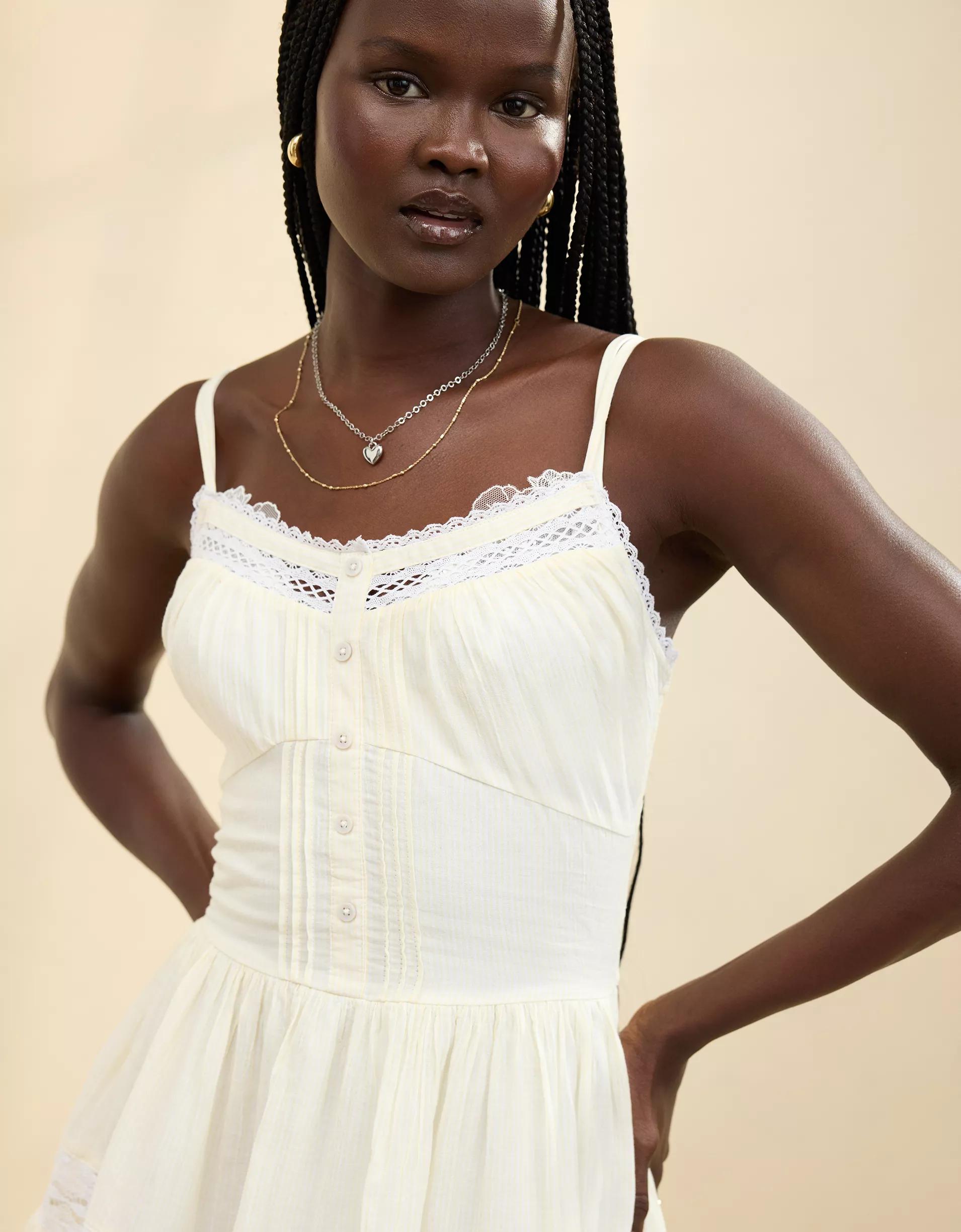 Aerie Button Up Mini Dress Product Image