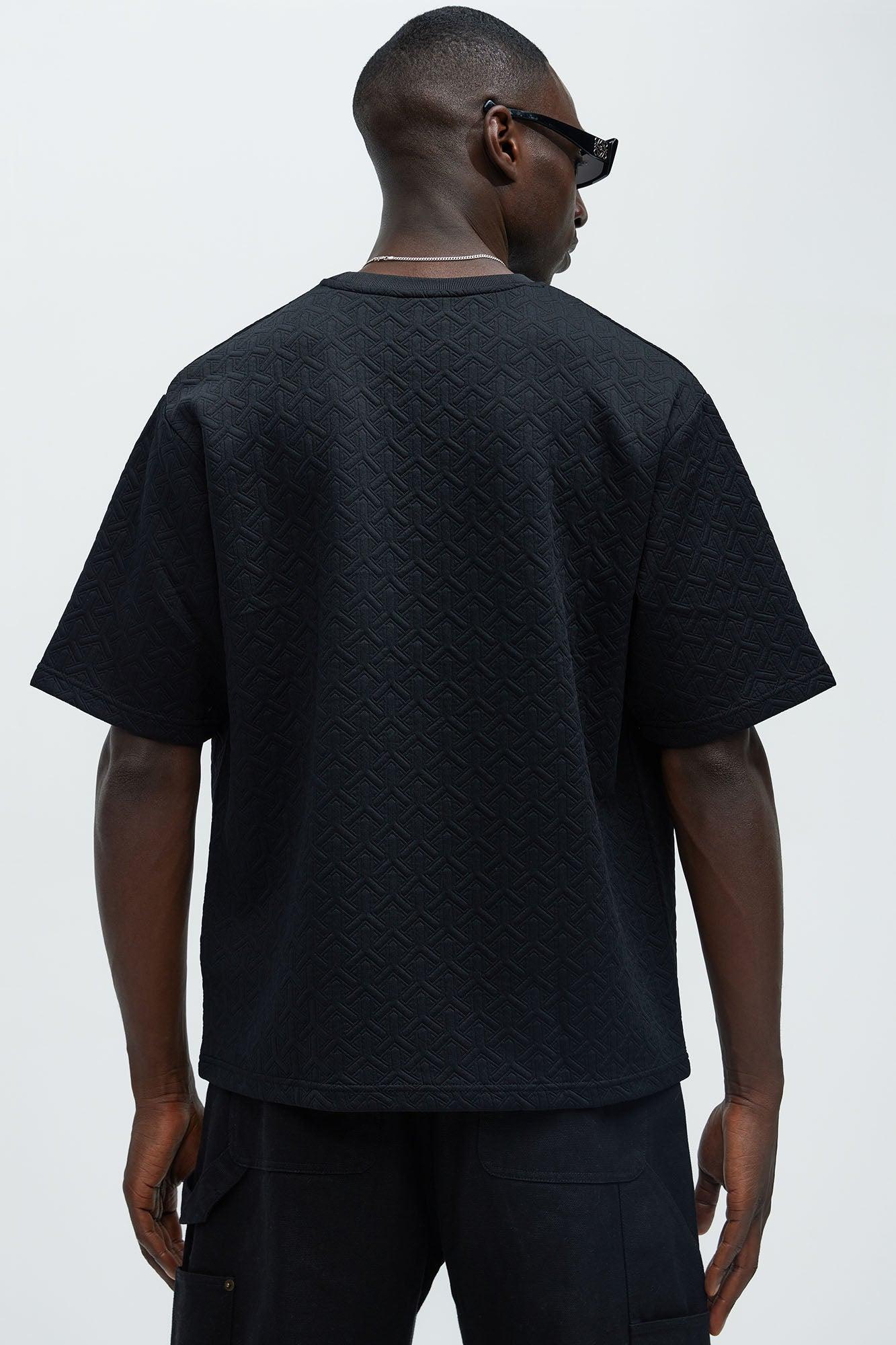 Emmanuel Textured Tee - Black Product Image