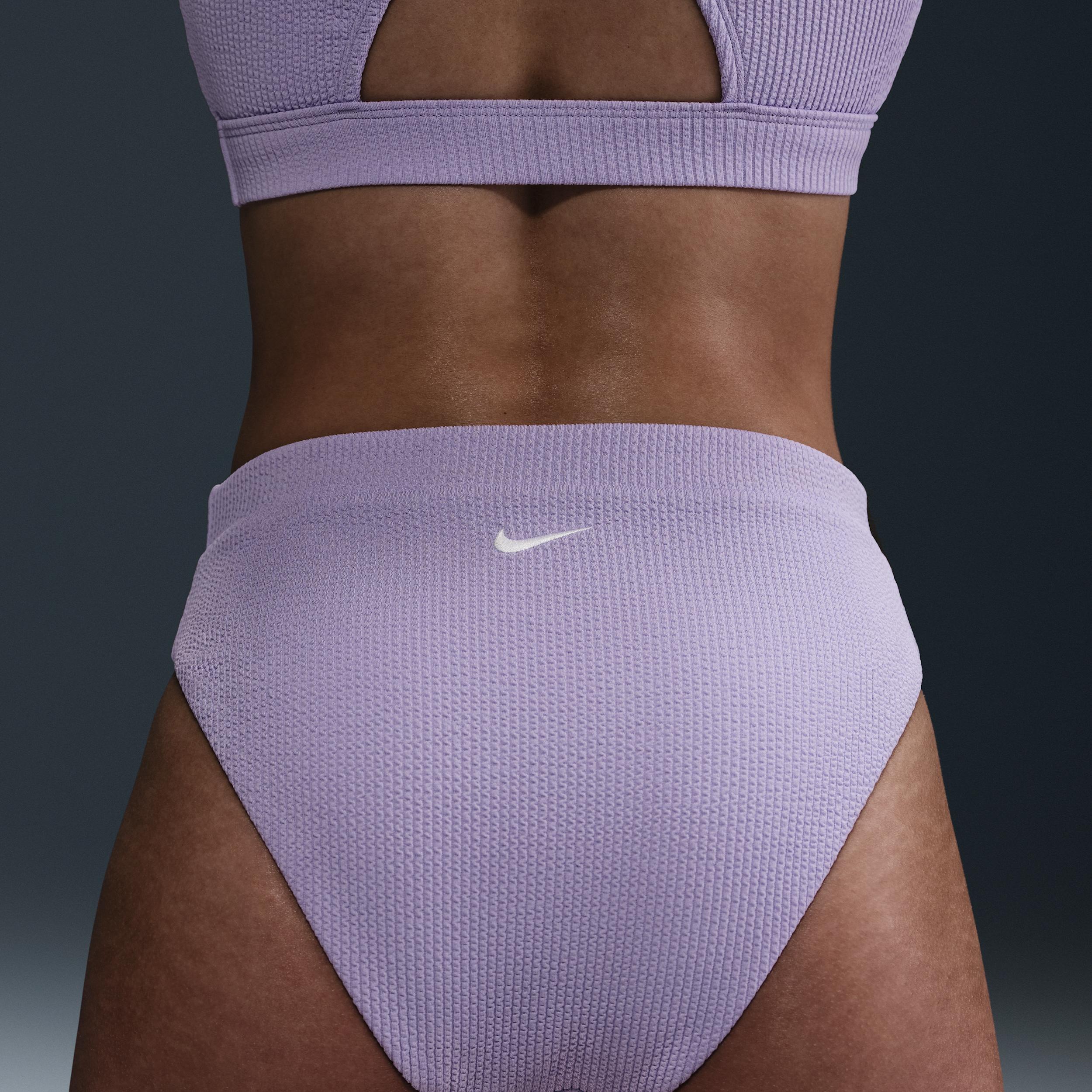 Nike Womens Swim Elevated Essential High-Waisted Bikini Bottom | NESSF268-576 Product Image