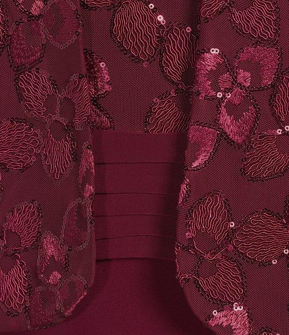 Le Bos Embroidered 3/4 Sleeve Square Neck 2-Piece Jacket Dress Product Image