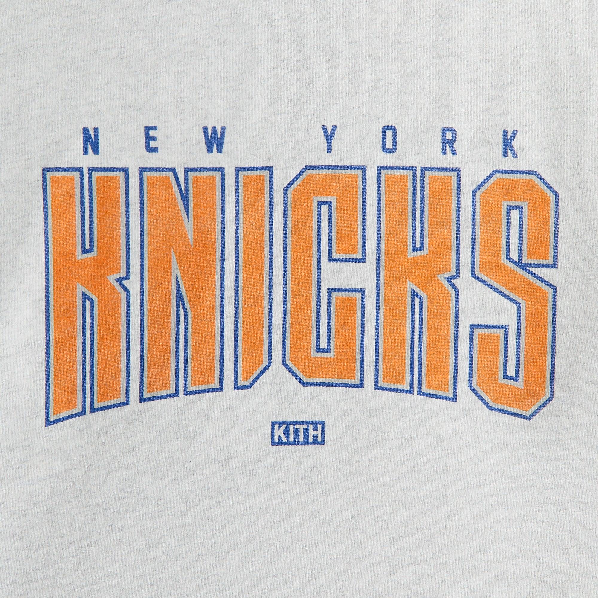 Kith Women for the New York Knicks Ashwin Crewneck - Light Heather Grey Female Product Image