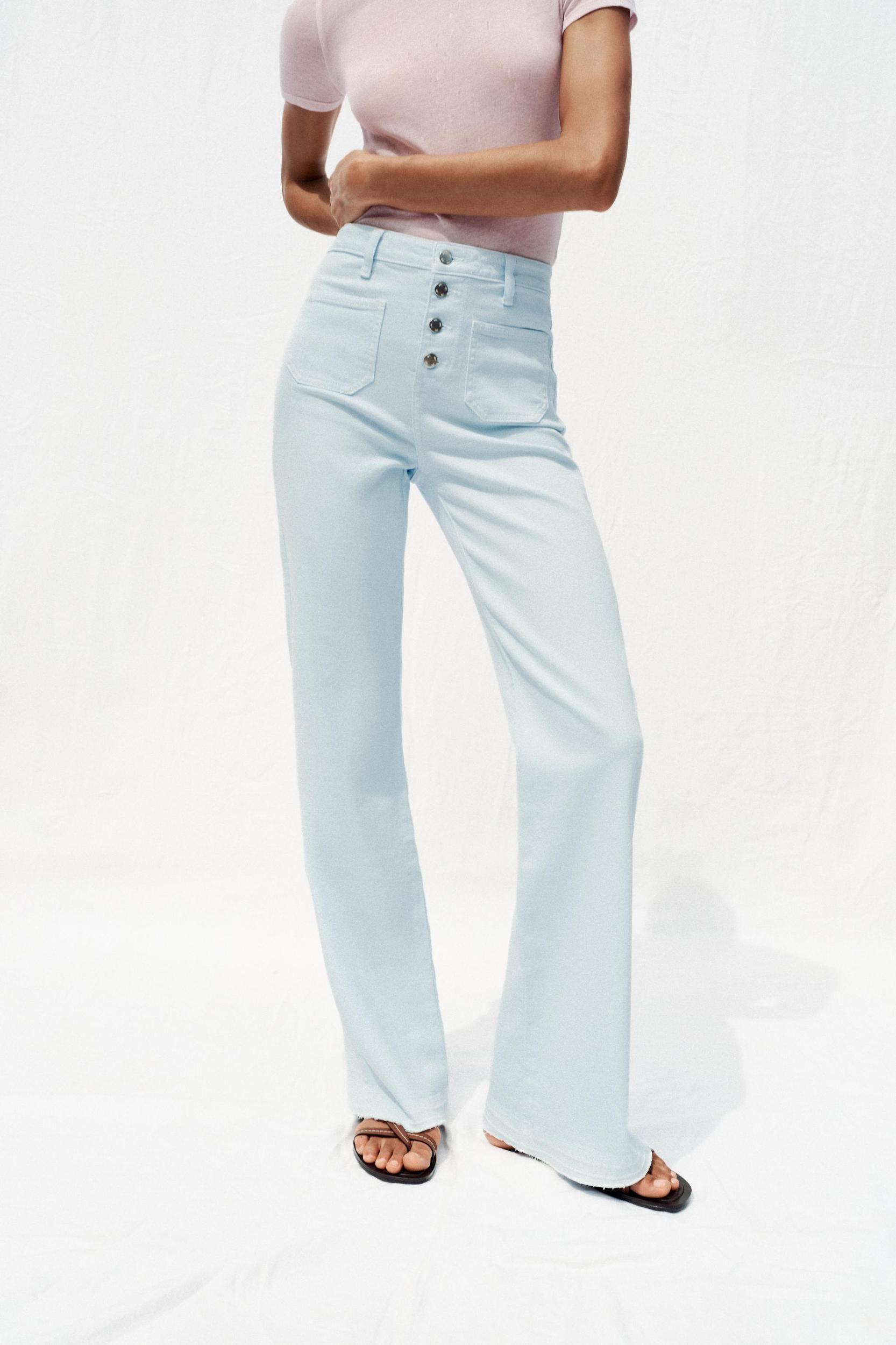 Z1975 HIGH-WAISTED FLARE BUTTON JEANS Product Image