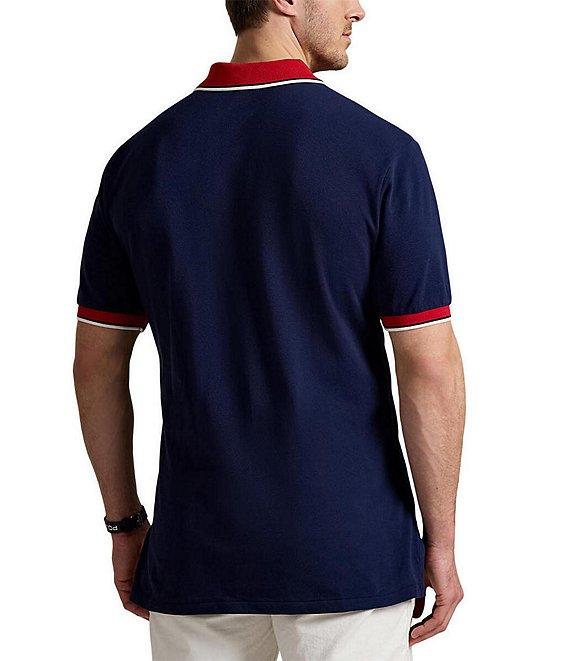 Polo Ralph Lauren Big & Tall Classic Fit Tipped Mesh Short Sleeve Polo Shirt Product Image