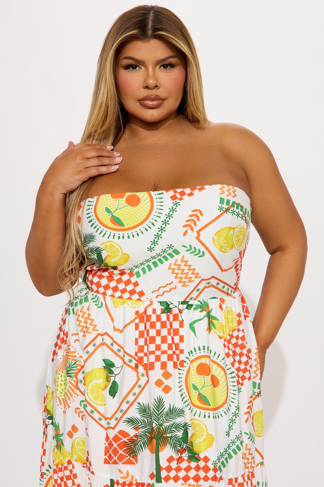 Main Squeeze Printed Maxi Dress - Off White/combo Product Image