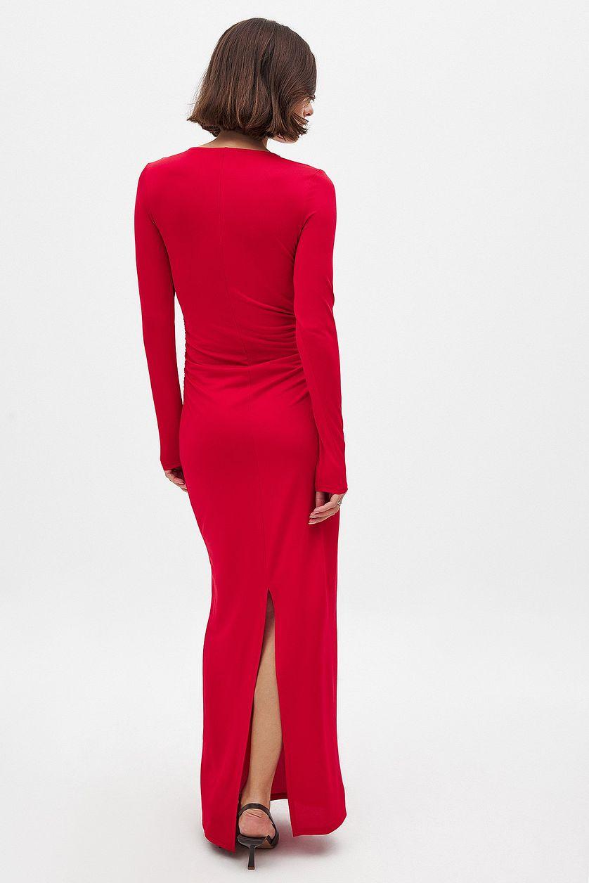 Long Sleeve Maxi Dress Green Product Image