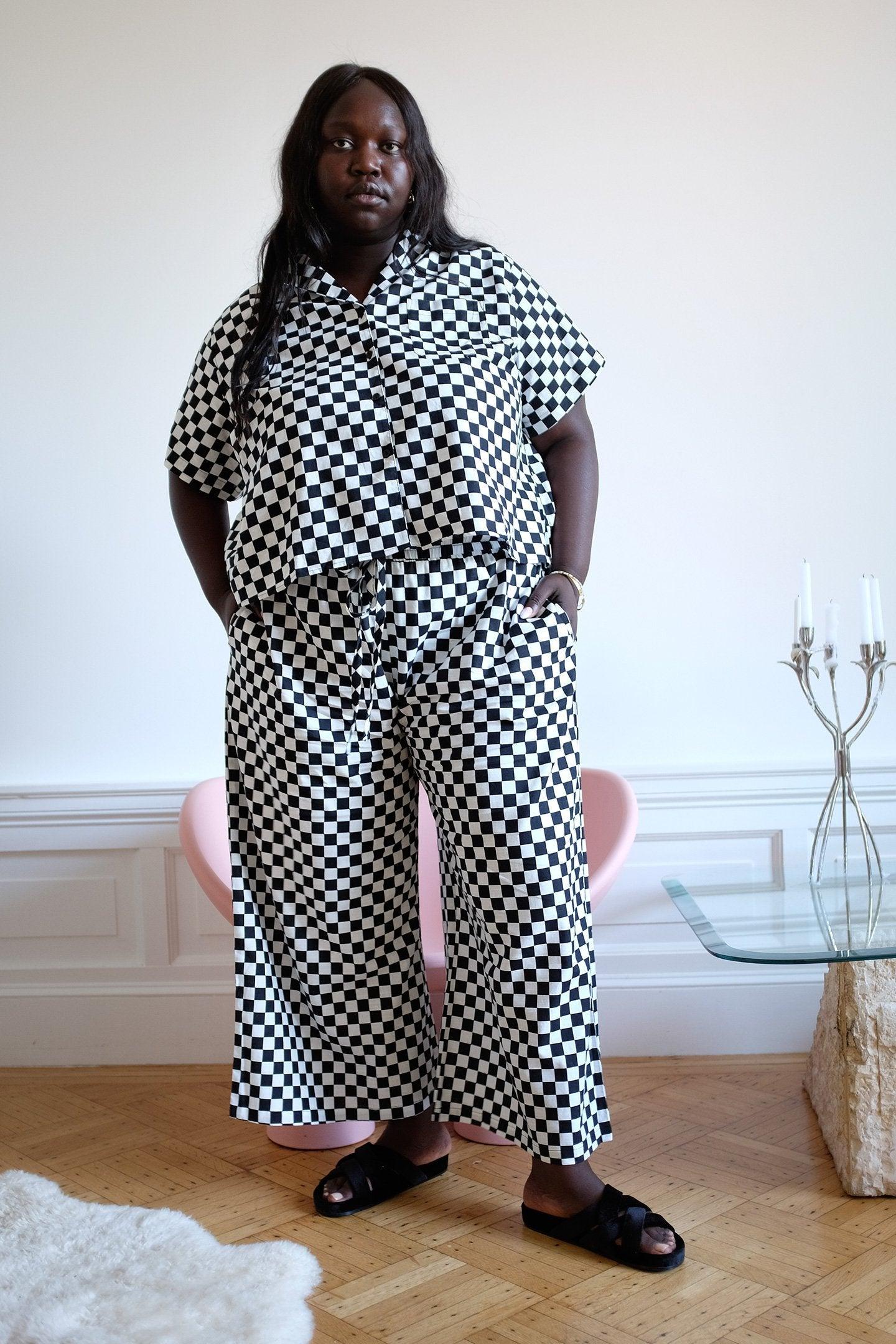 Archive | Lounge Top - Black Check Product Image