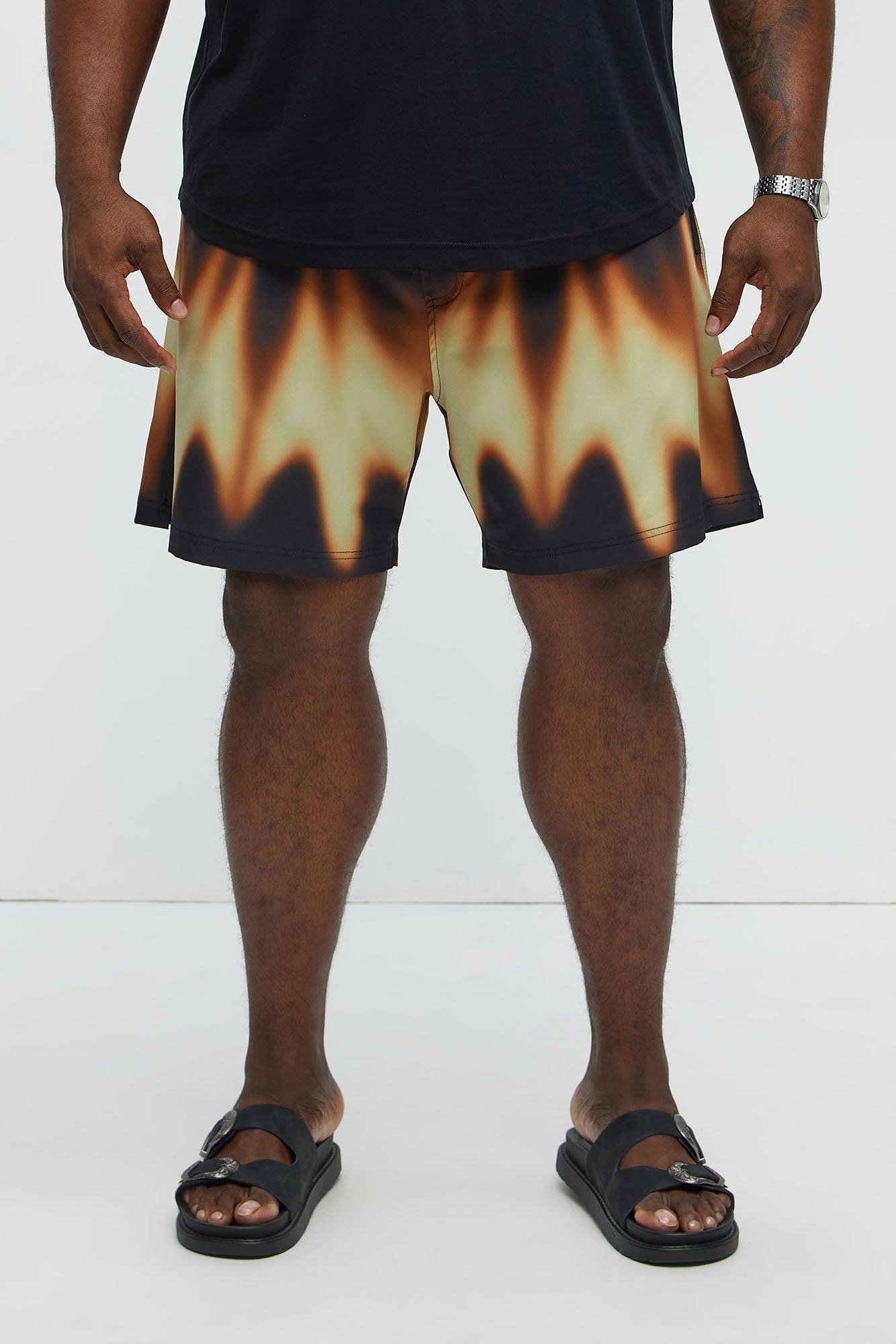 Echo Wave Swim Classic Trunk - Brown/combo Male Product Image