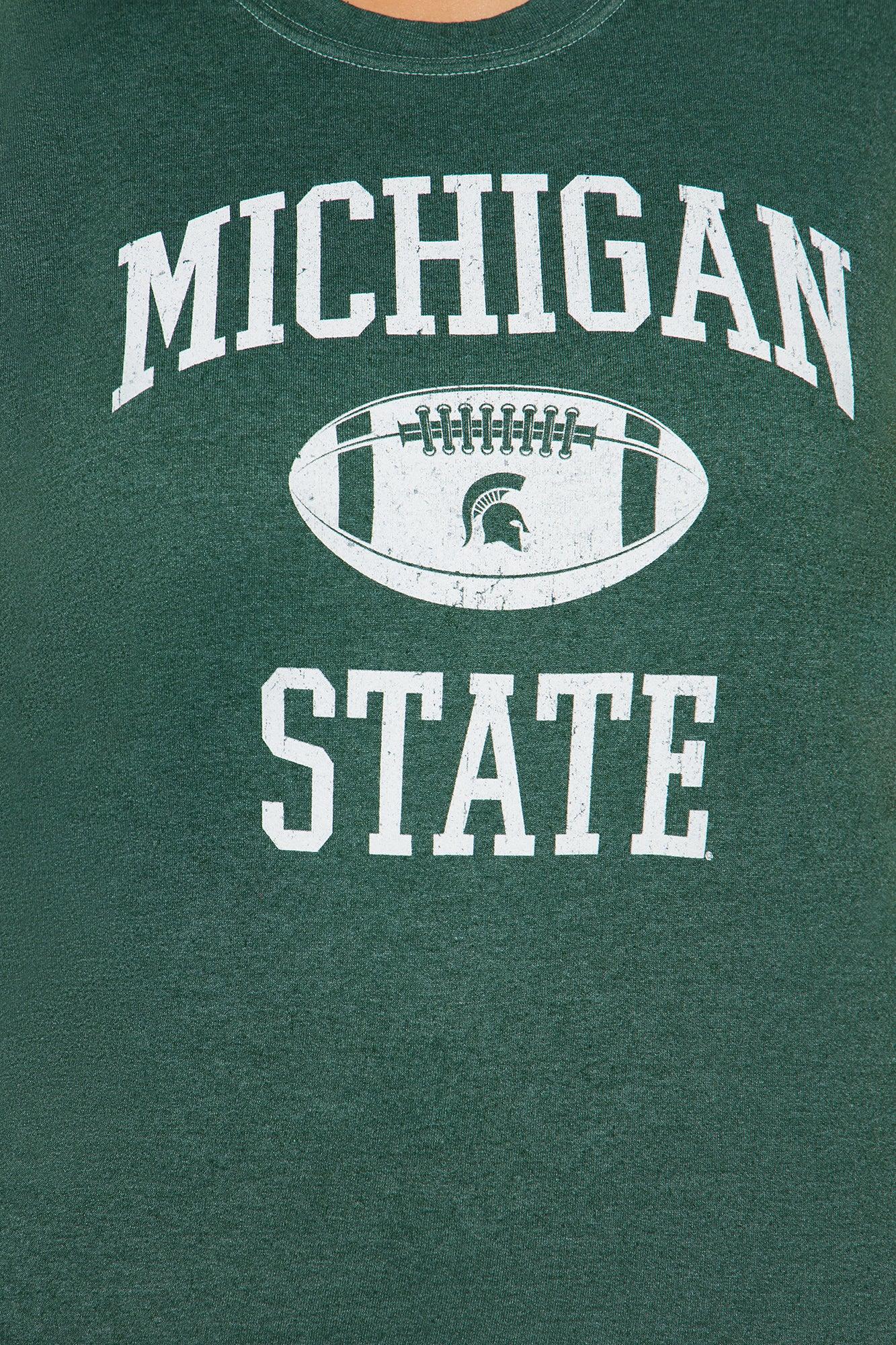 Michigan State Crew Neck Sweatshirt - Green Product Image