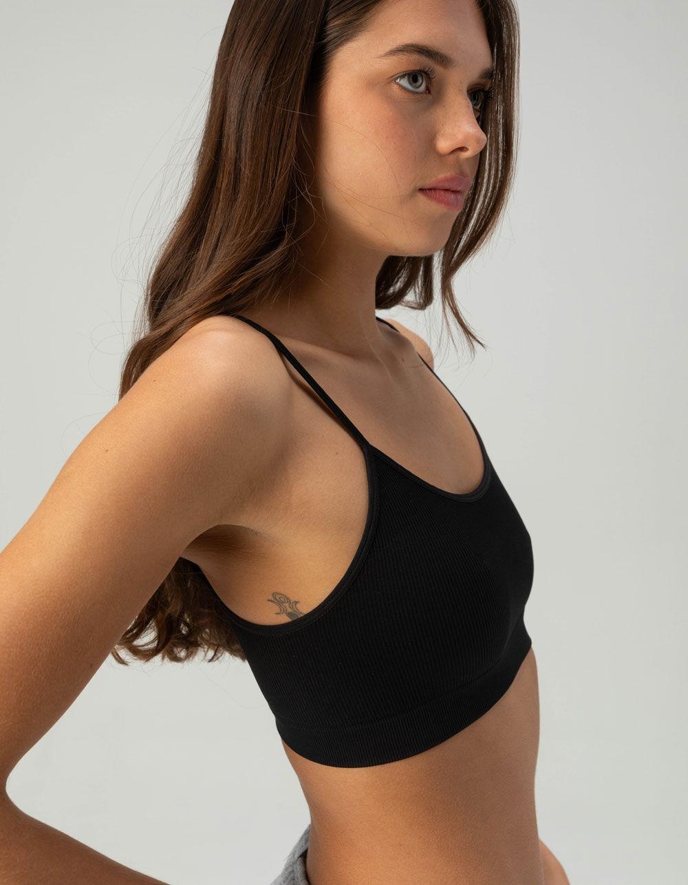 FULL TILT Scoop Neck Womens Bralette - BLACK Product Image