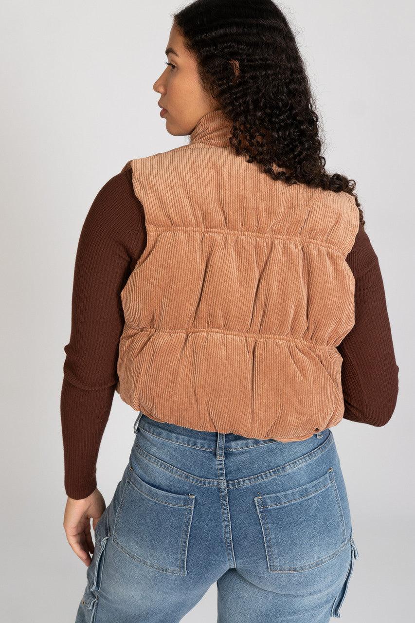 Corduroy Puffer Vest Product Image