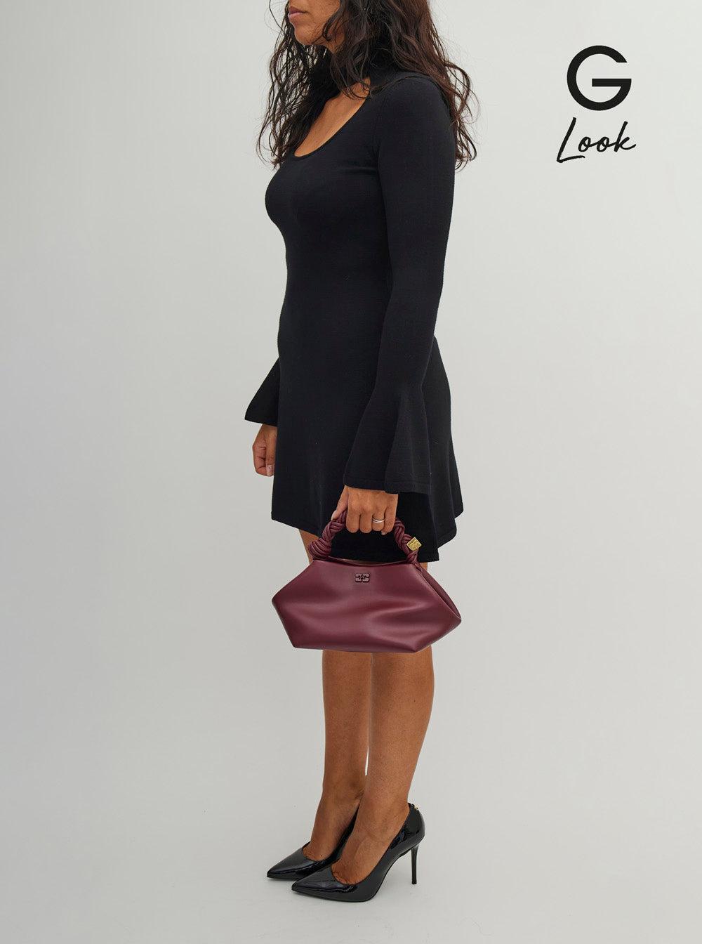 GANNI Bordeaux Mini Bou Handbag In Red Product Image