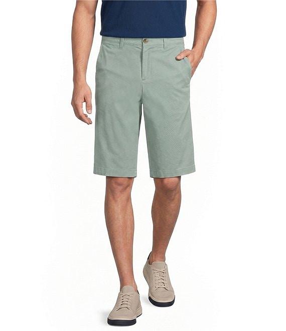 Roundtree & Yorke The Cloud Washed Classic Fit Flat Front 13#double; Chino Shorts Product Image