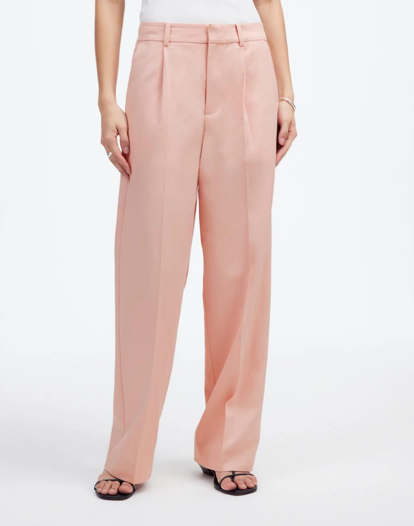 Petite Slouchy Straight Pants in Drapey Twill Product Image