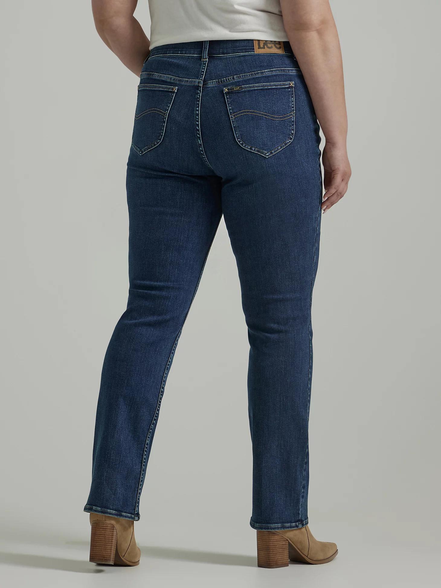 Women's Ultra Lux Comfort with Flex Motion Straight Jean (Plus) | Women's Jeans | Lee® Product Image