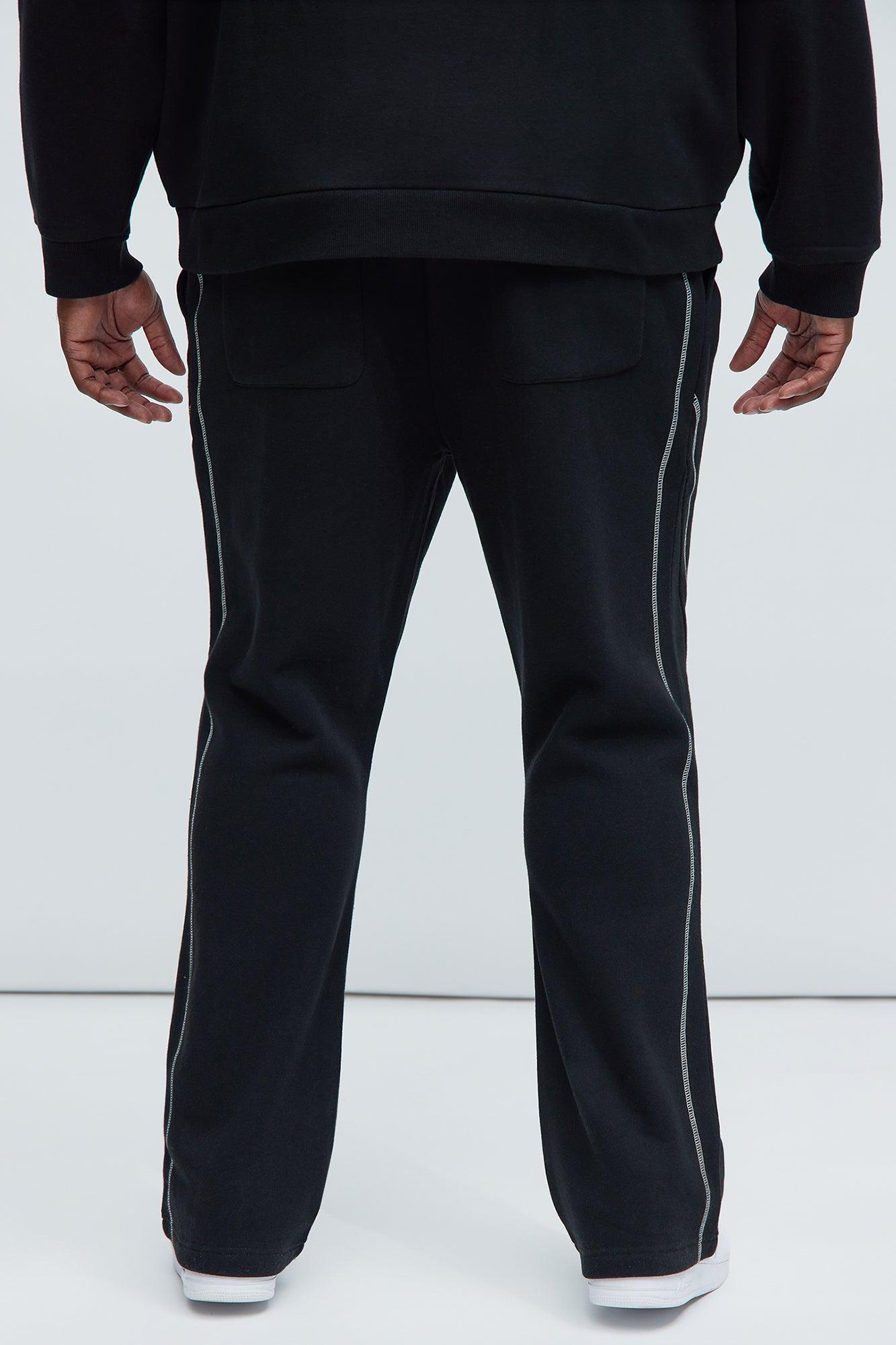 Tyson Trust Me Skinny Flare Contrast Sweatpants - Black Product Image