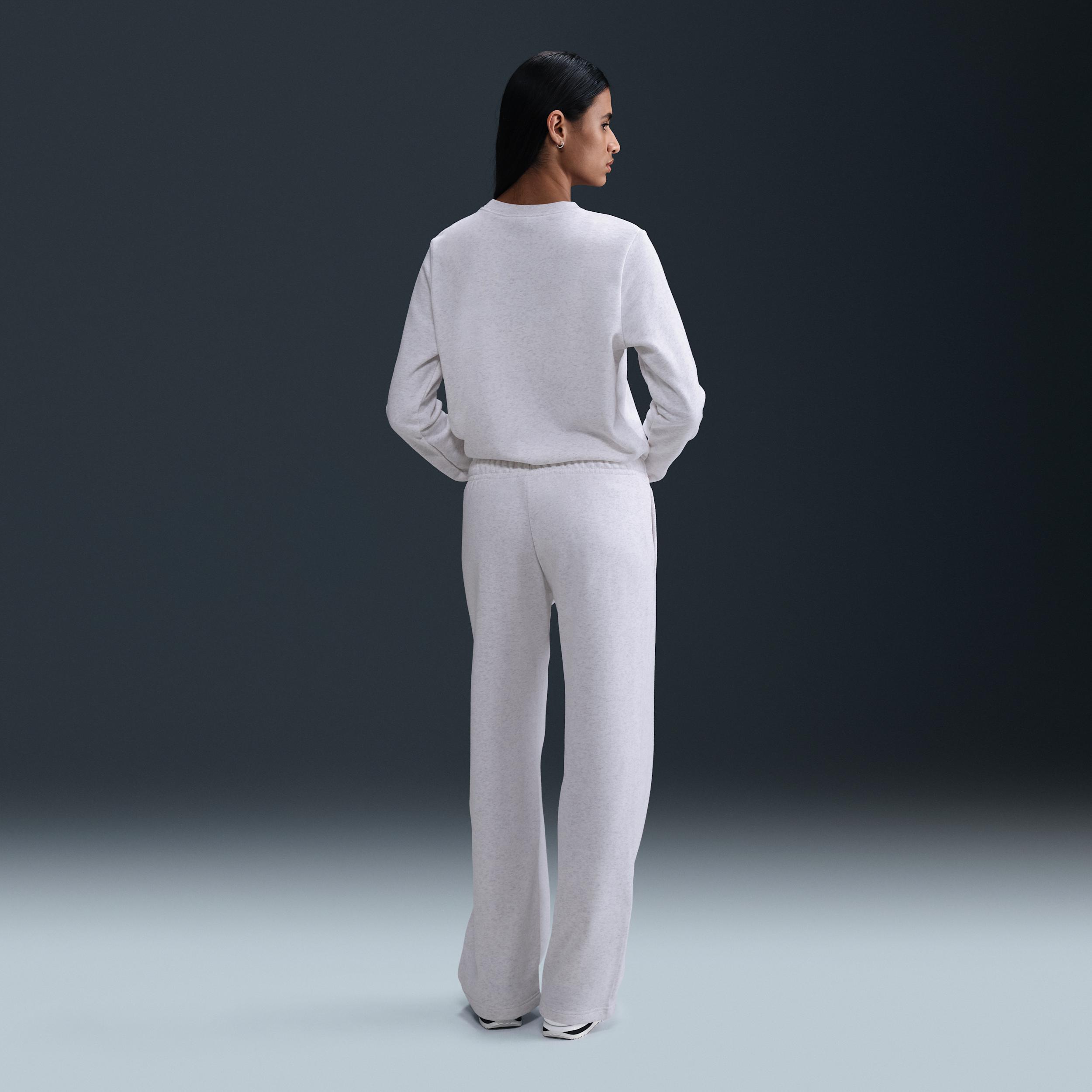 Womens Nike Sportswear Club Fleece Mid-Rise Wide-Leg Graphic Pants Product Image