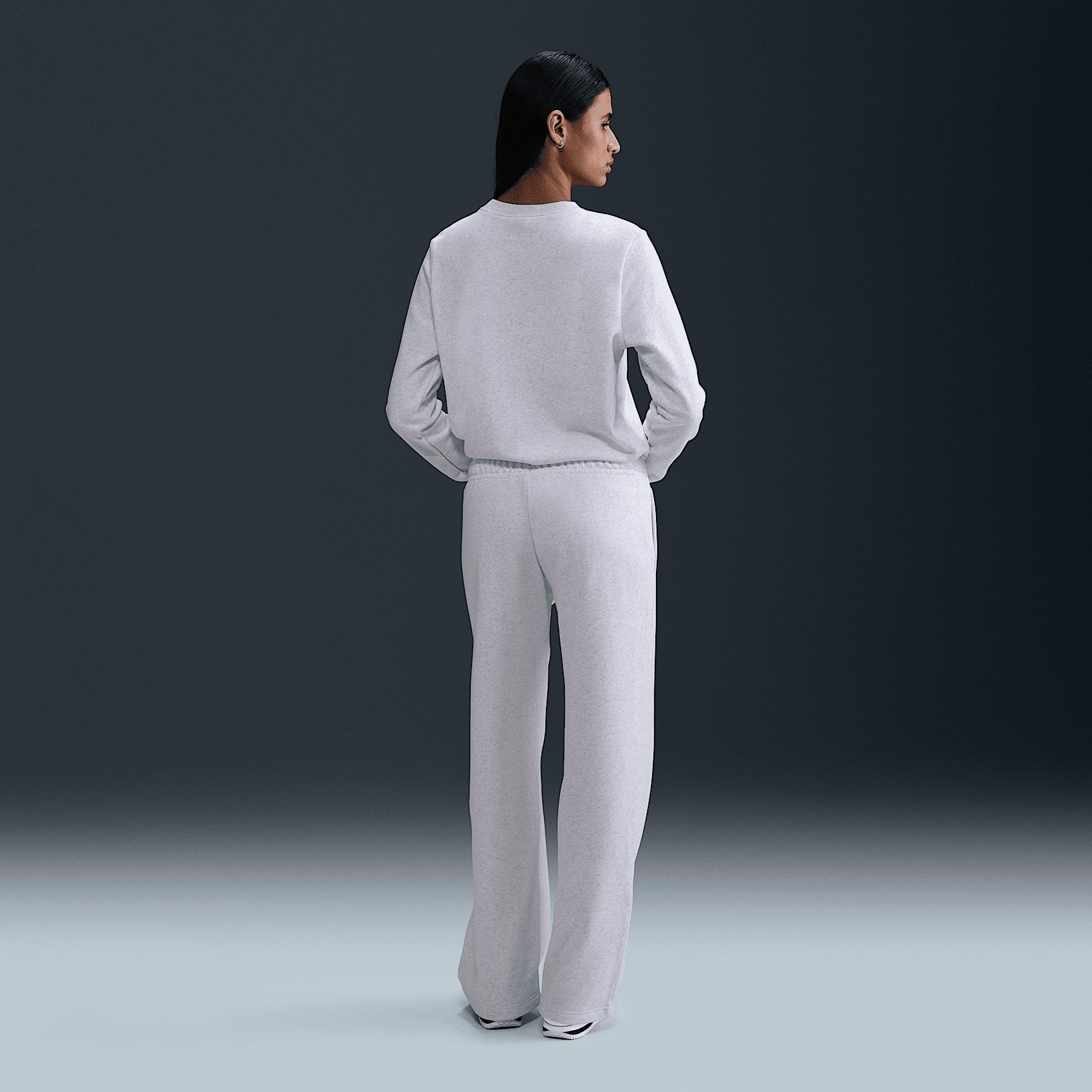 Womens Nike Sportswear Club Fleece Mid-Rise Wide-Leg Graphic Pants Product Image