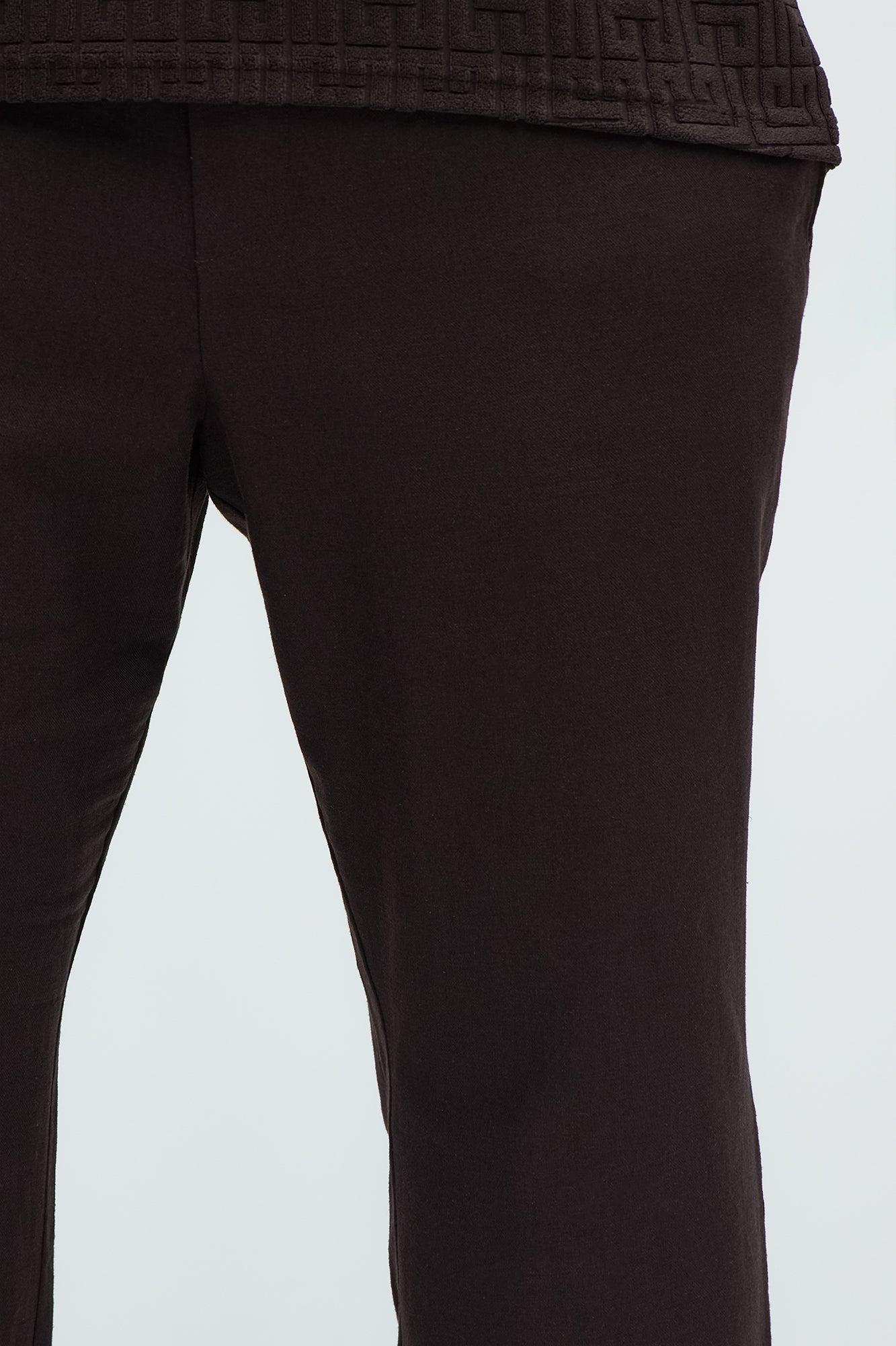 Bahamas Linen Slim Pull On Pants - Brown Product Image