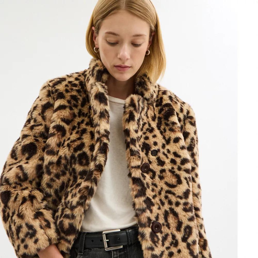 Leopard Print Faux Fur Coat In Recycled Polyester Product Image