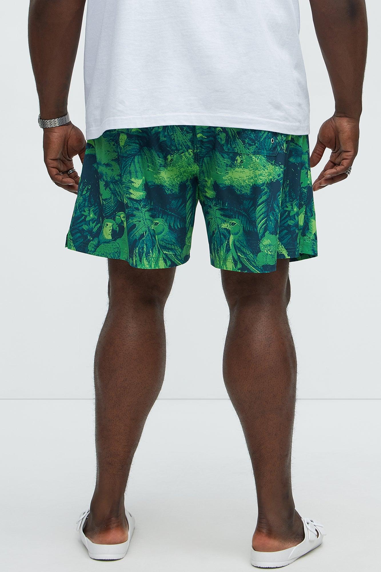 Paradise Garden Swim Classic Trunk - Green/combo Product Image