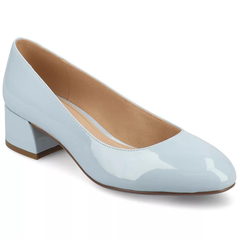 Journee Medium and Wide Width Saarii Women's Slip-On Block Heel Pumps,  Product Image