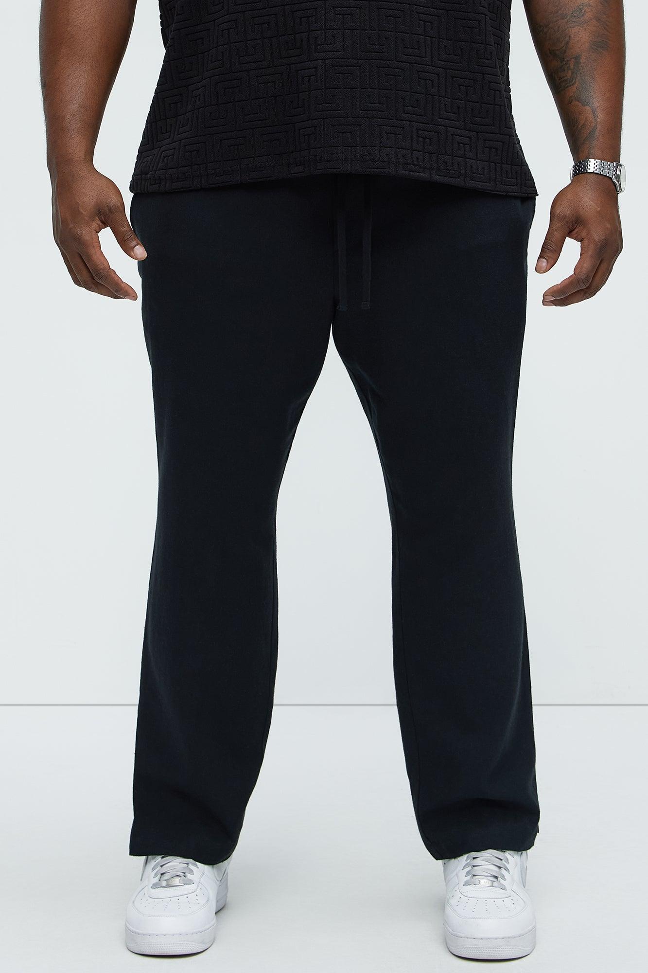 Bahamas Linen Slim Pull On Pants - Black Product Image