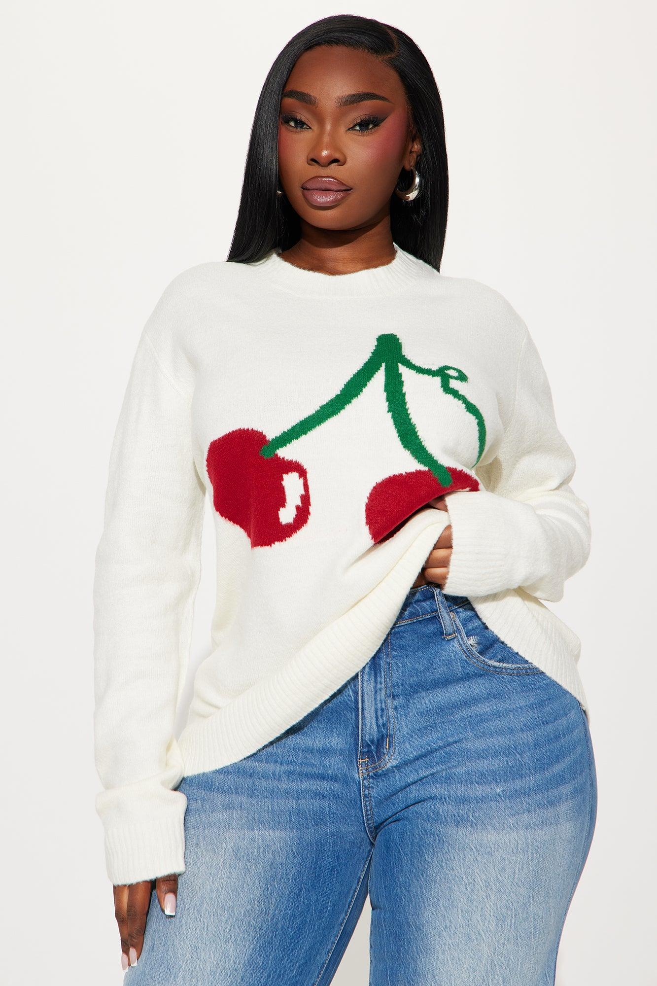 Cherry Bomb Sweater - White/combo Product Image