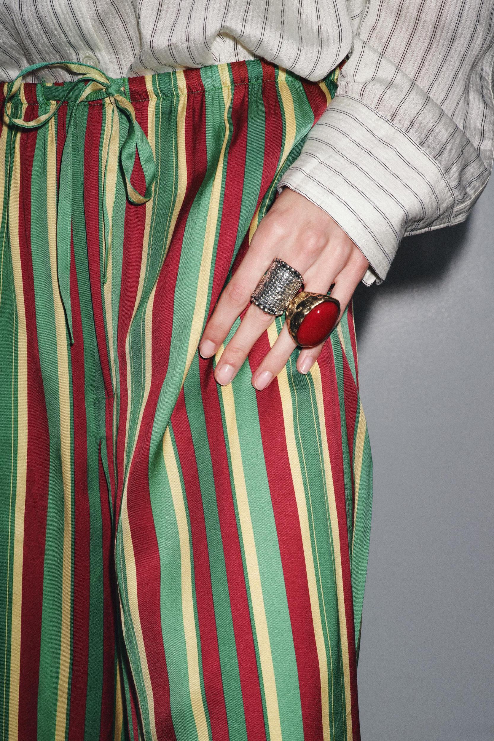 STRIPED PAJAMA PANTS ZW COLLECTION Product Image