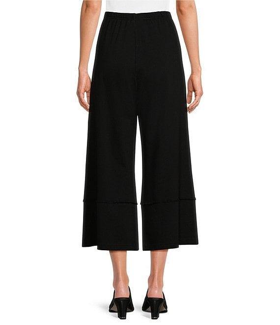 Bryn Walker Bamboo French Terry Elastic Waist Flare Leg Crop Pants Product Image