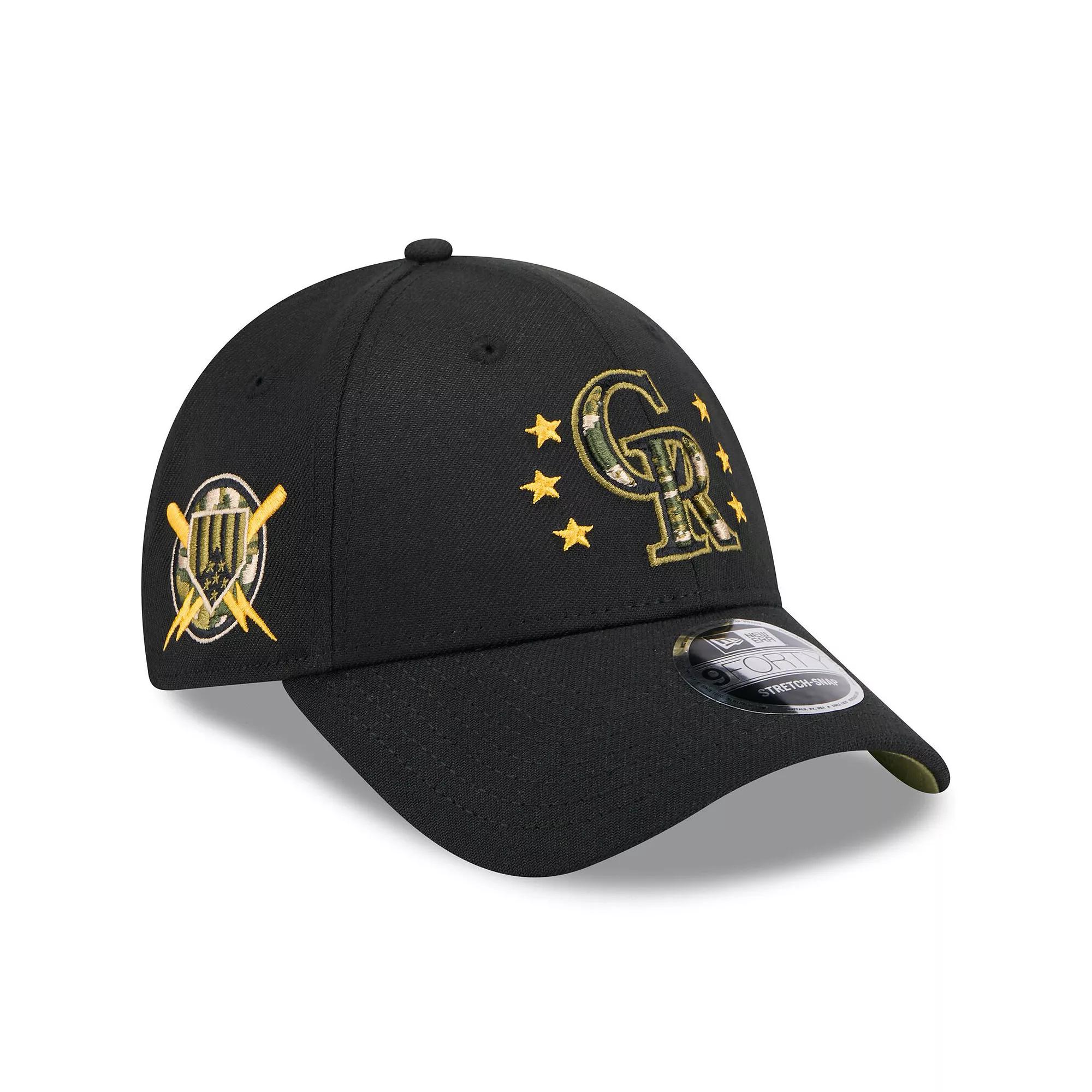 Men's New Era  Black Colorado Rockies 2024 Armed Forces Day 9FORTY Adjustable Hat Product Image
