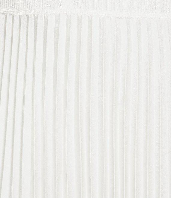 BOSS By Hugo Boss Fadridi Knit Crew Neck Short Sleeve Fit And Flare Pleated Skirt Midi Dress Product Image