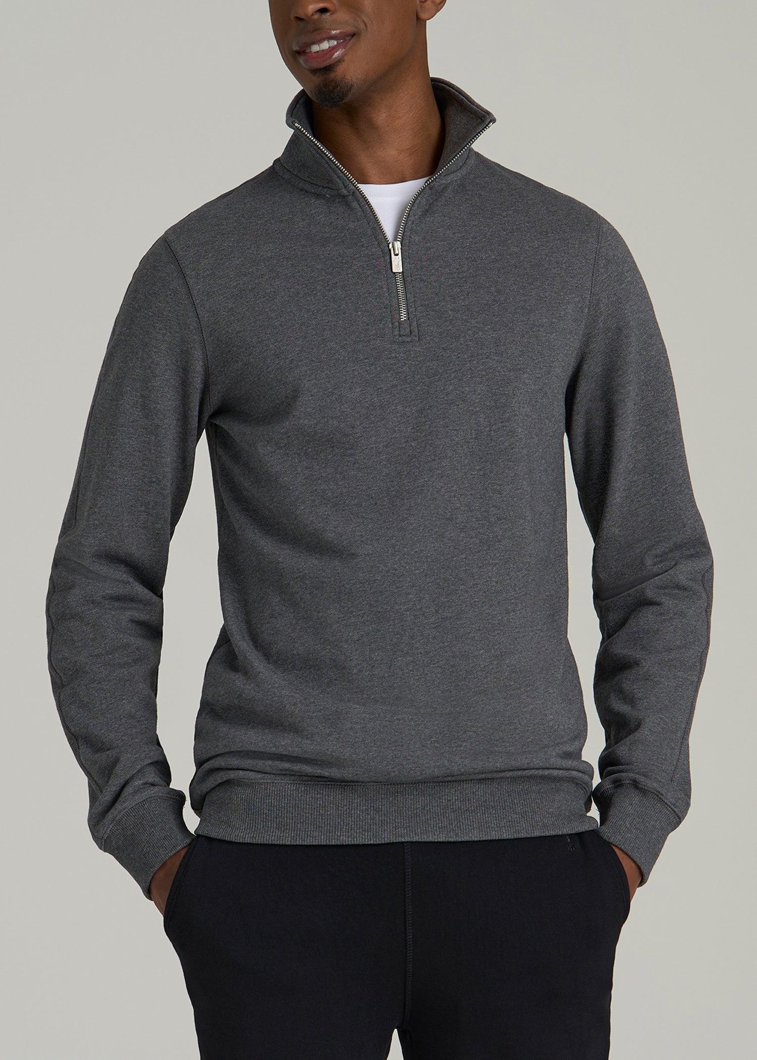Wearever 2.0 French Terry Quarter-Zip Sweatshirt for Tall Men in Charcoal Mix Male Product Image