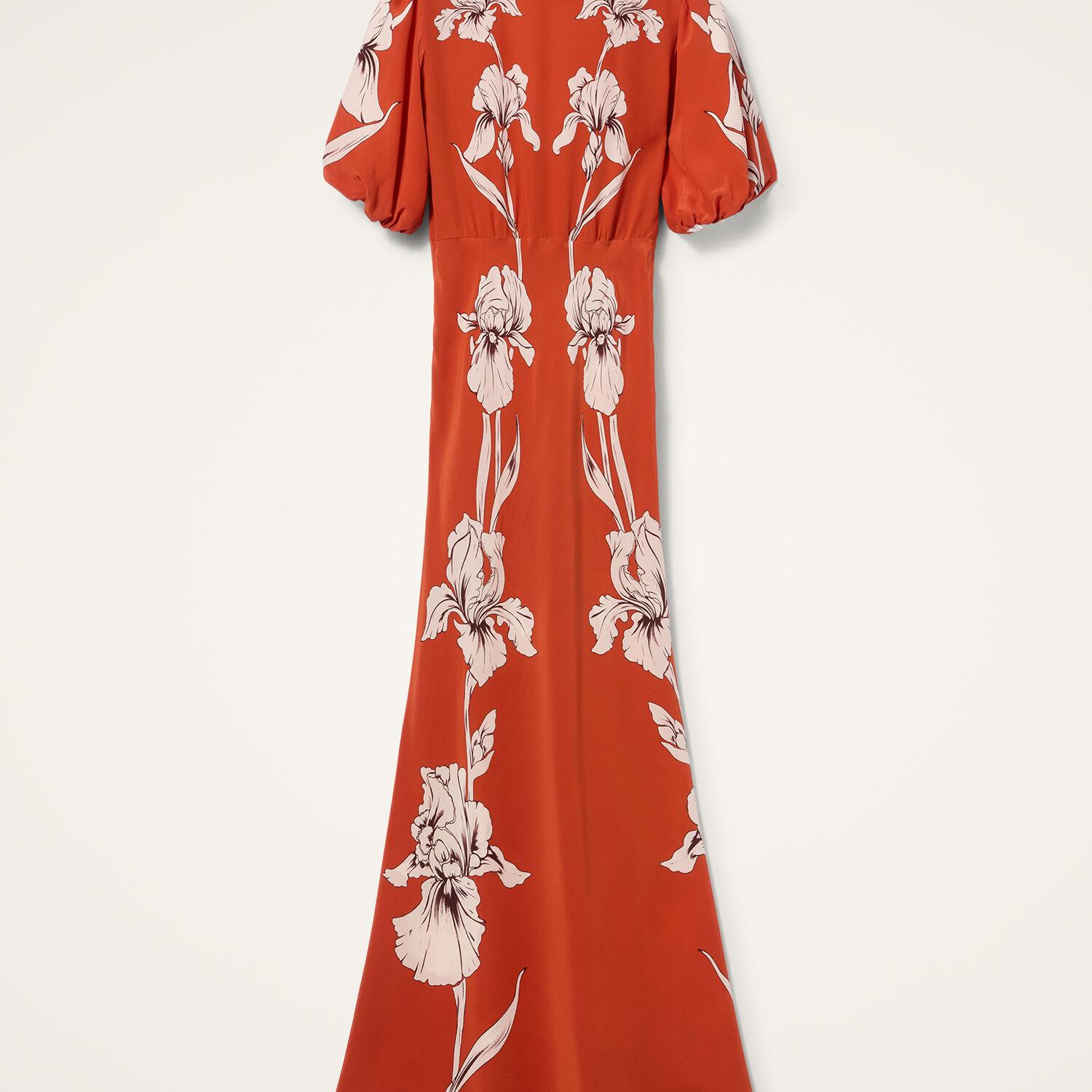 LA DOUBLEJ Marlene Floral-print Silk-crepe Maxi Dress In Iris Placée Product Image