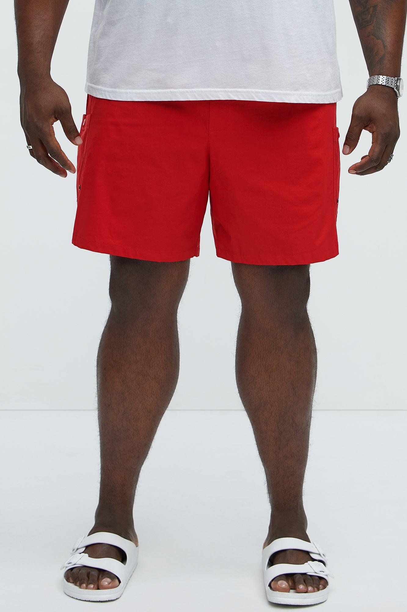 Fortified Pocket Swim Classic Trunk - Red Product Image