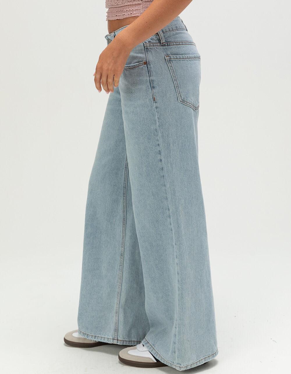 RSQ Womens Low Rise Baggy Jeans - LIGHT WASH Product Image