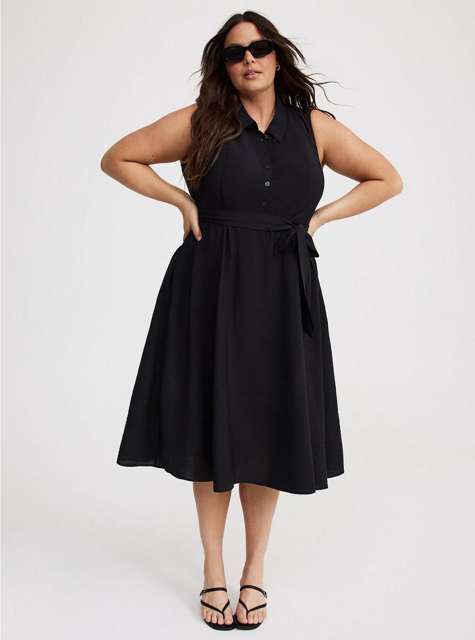 Collared Midi Shirt Dress Product Image