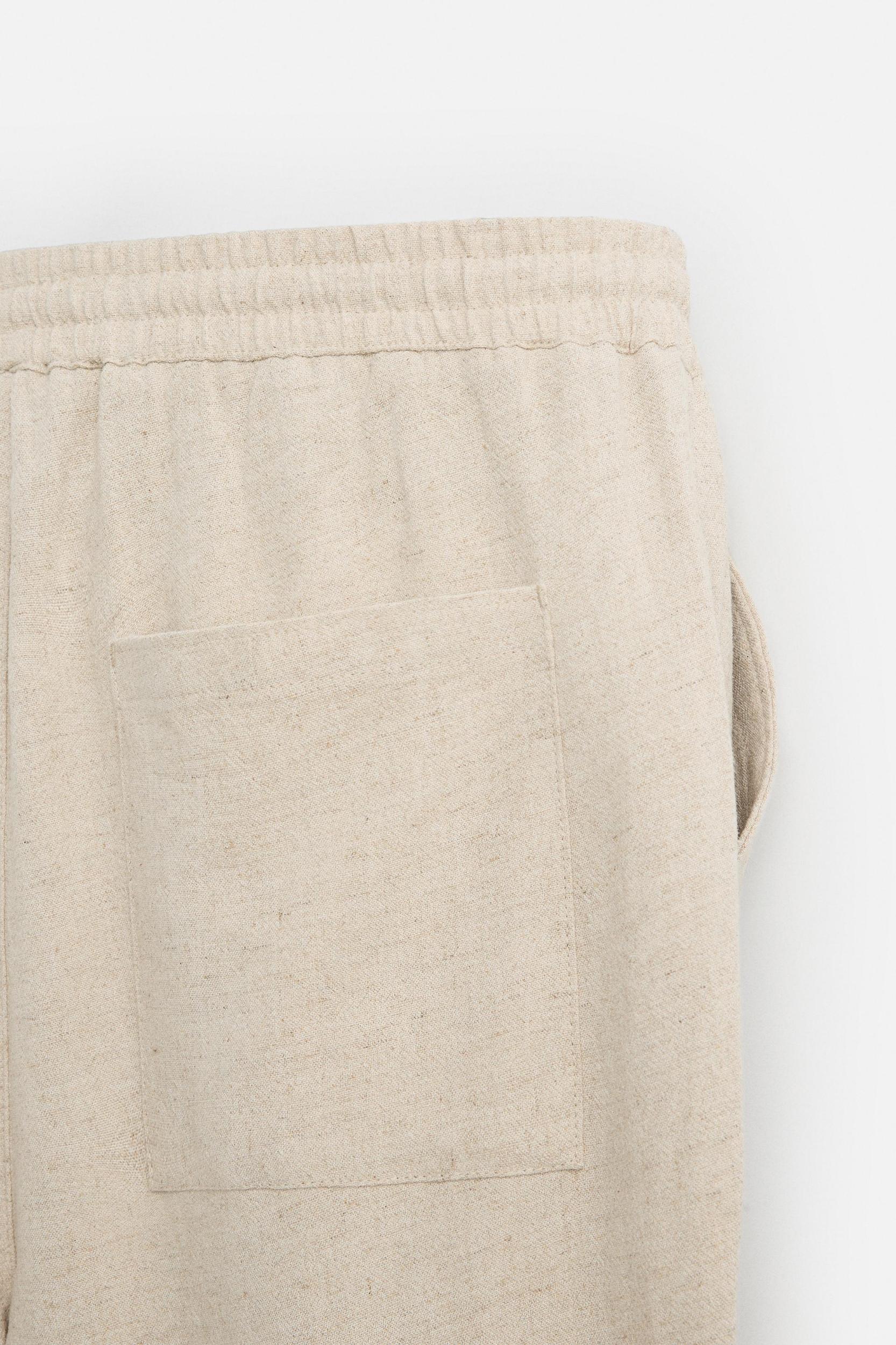 REGULAR FIT VISCOSE - LINEN PANTS Product Image