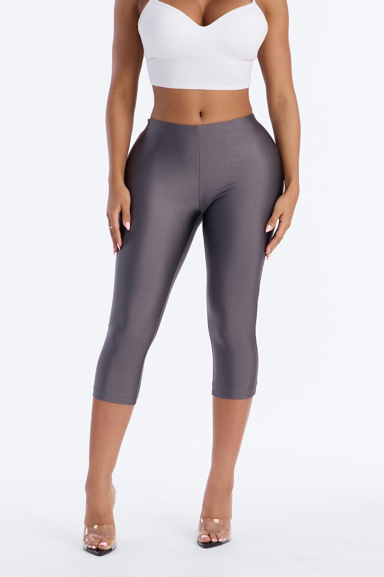 Tricot Low Rise Clean Waistband Capri Legging - Charcoal Female Product Image