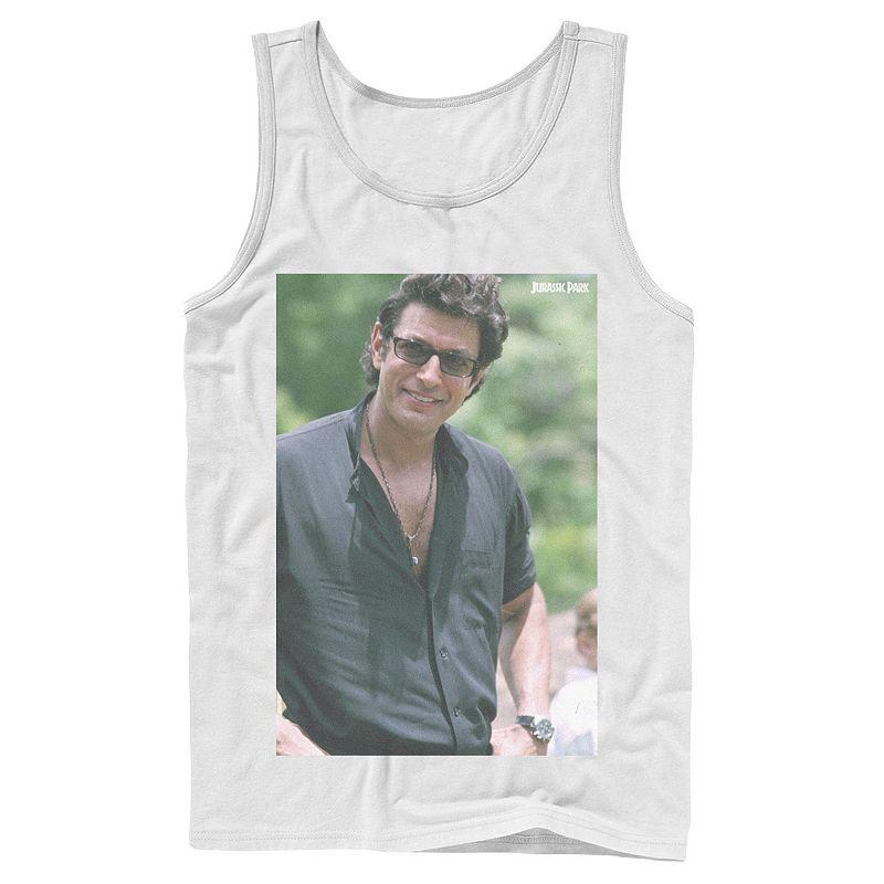 Men's Jurassic Park Jeff Goldblum Smile Poster Style Tank Top,  Product Image