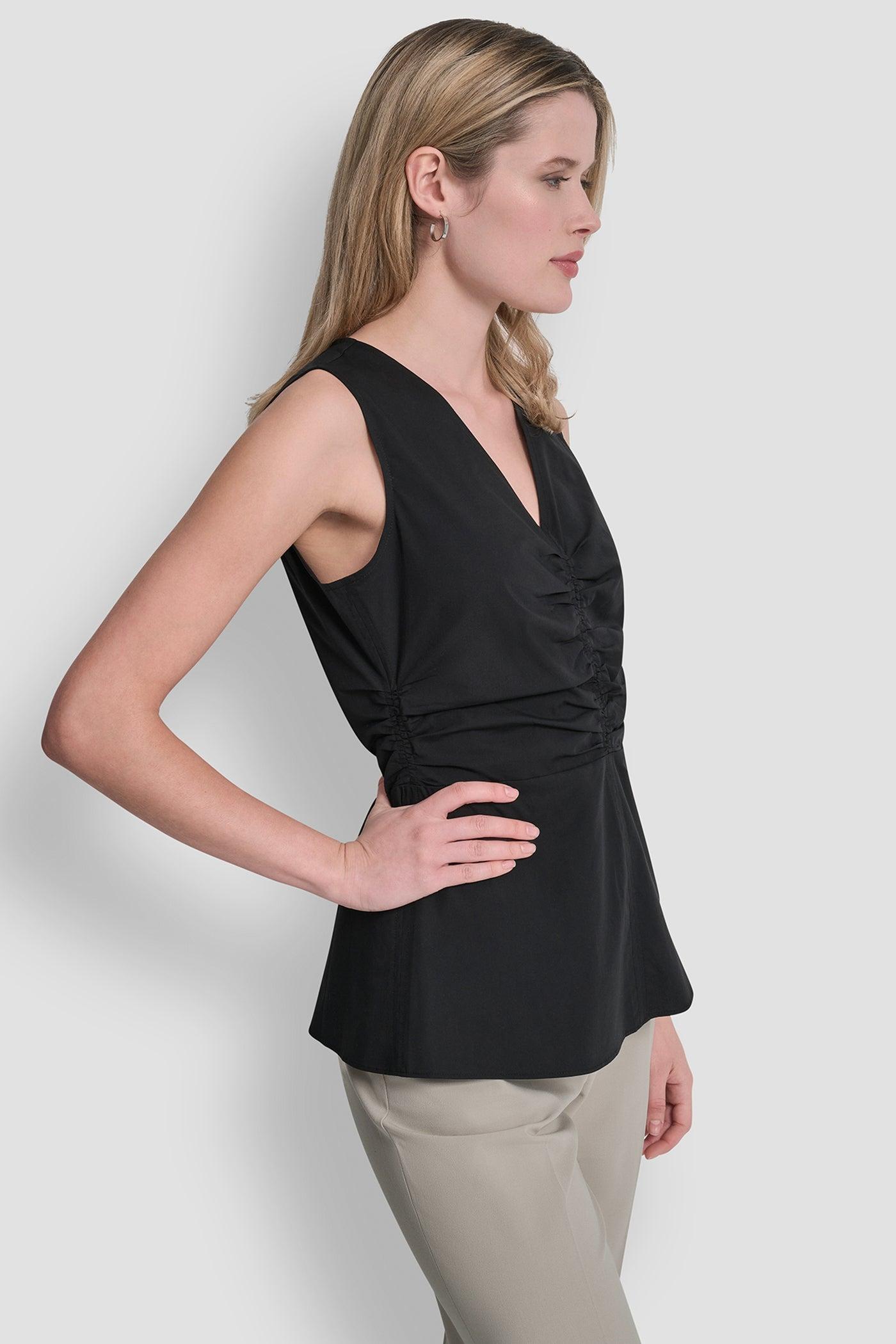 FRONT RUCHED SLEEVELESS TOP Product Image