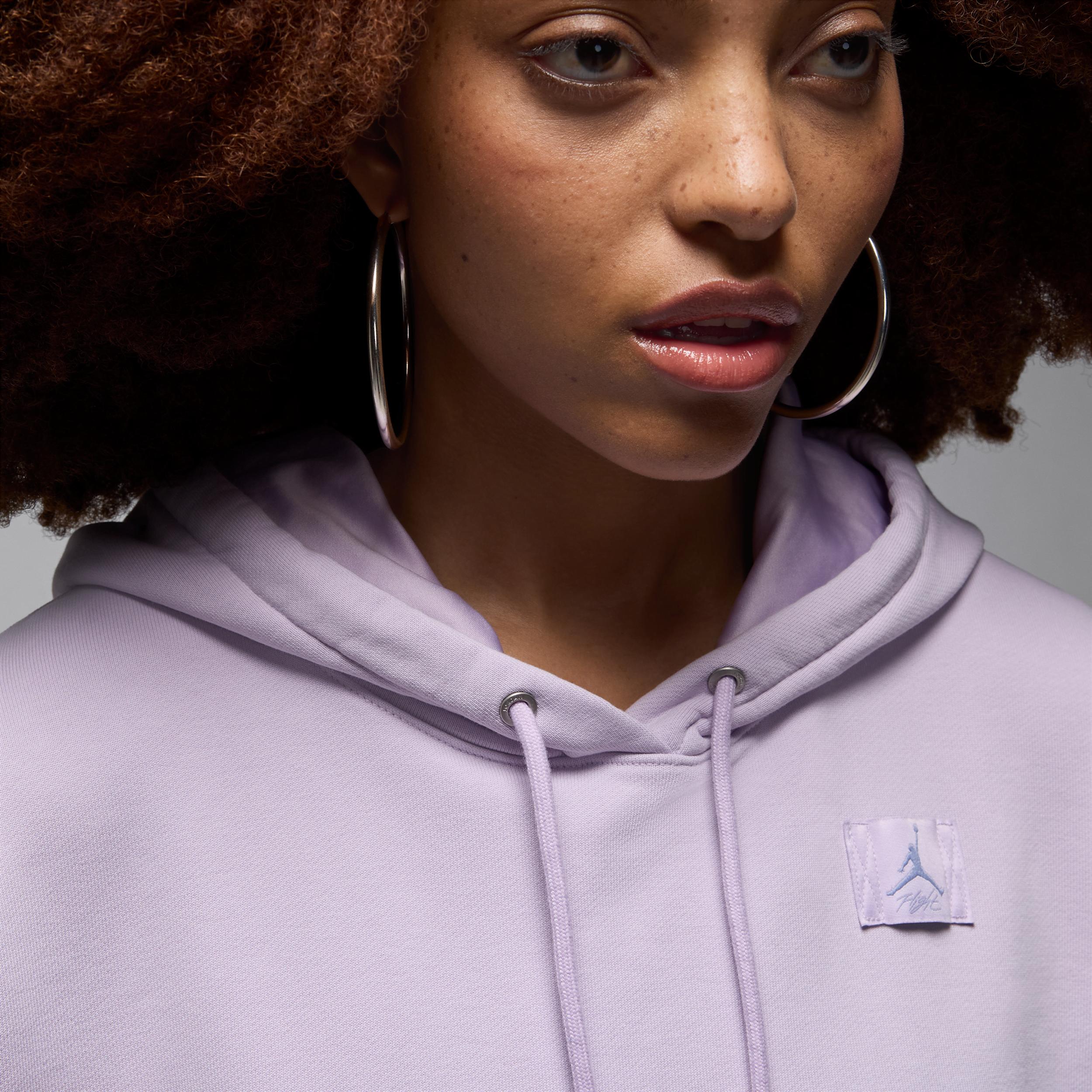 Women's Jordan Flight Fleece Satin-Lined Pullover Hoodie Product Image