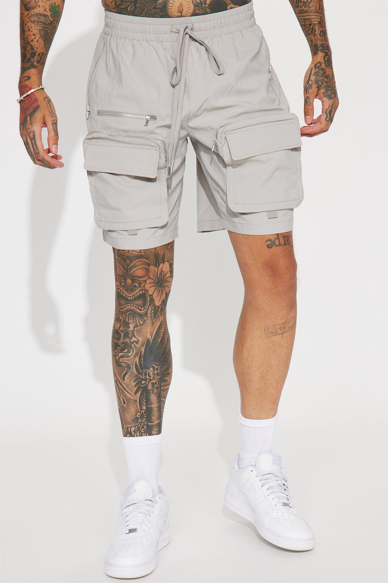 In The Field Relaxed Cargo Shorts - Grey Product Image