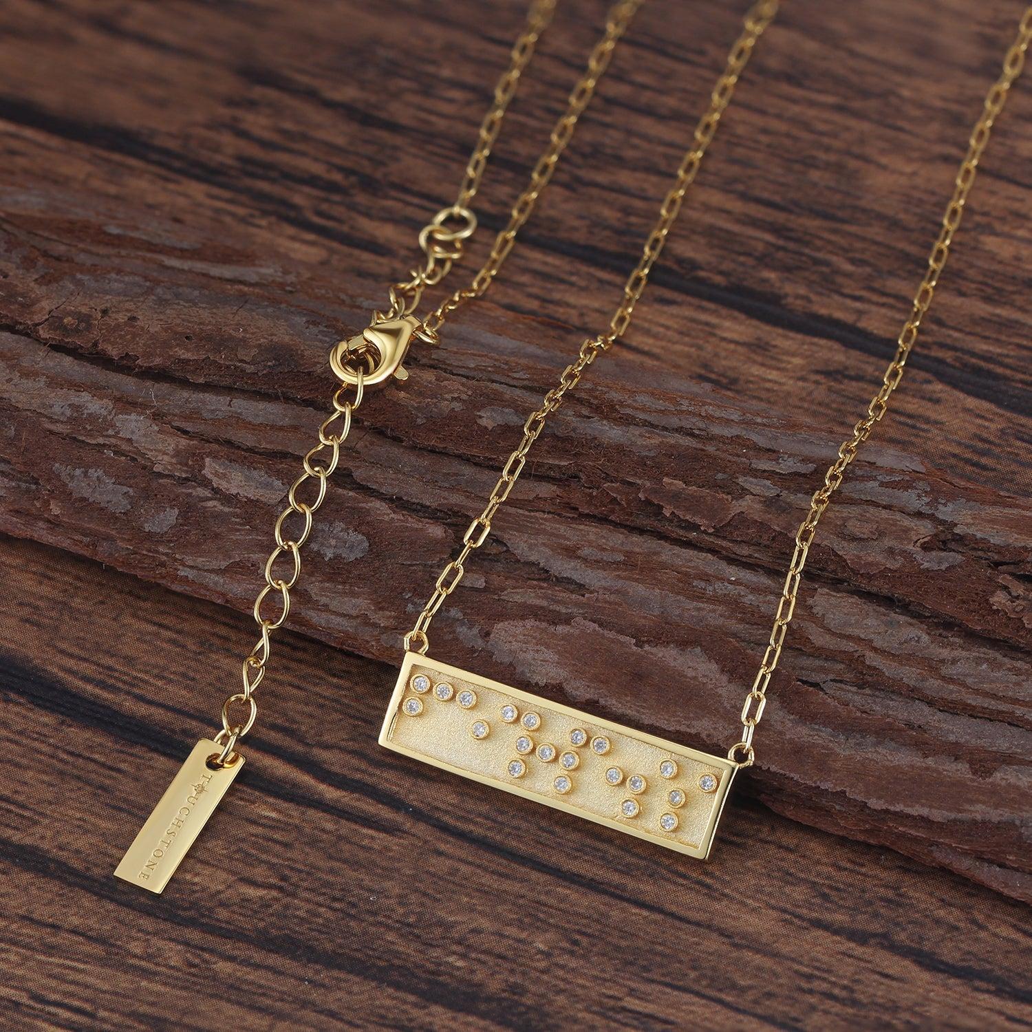 Touchstone Fearless Mini-Bar Necklace Gold Product Image