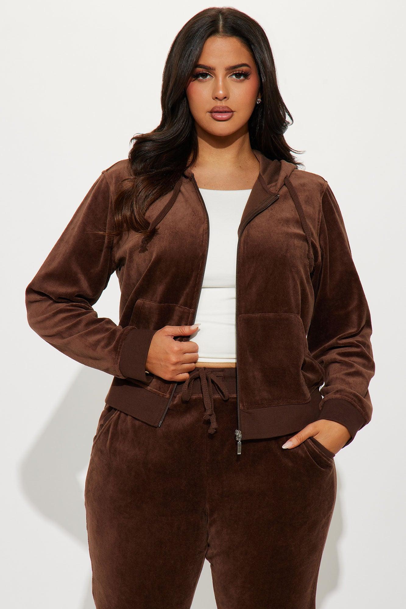The Original Trendsetter Velour Set - Chocolate Product Image