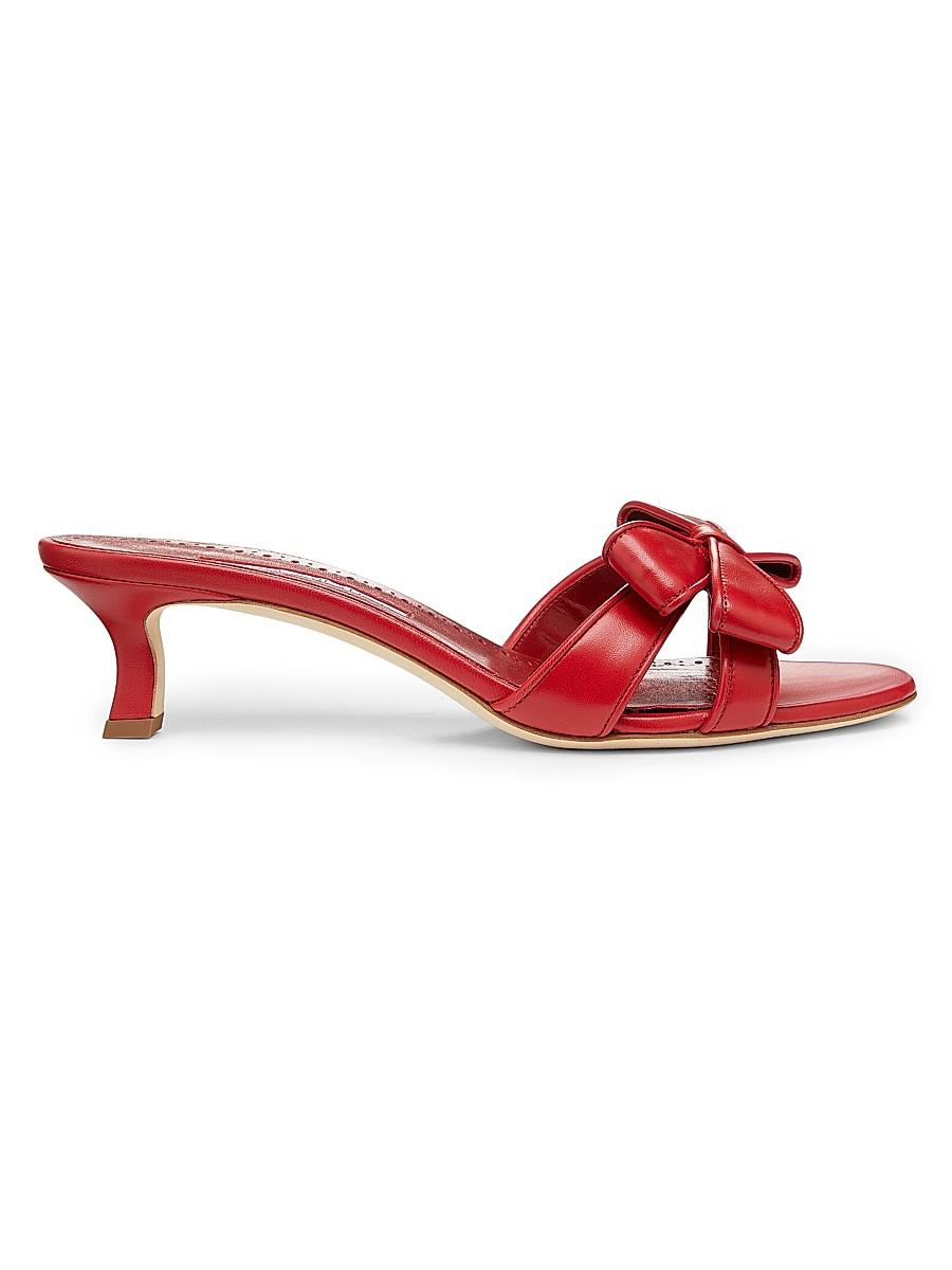 Womens Cafredda Bow-Detailed Leather Sandals Product Image