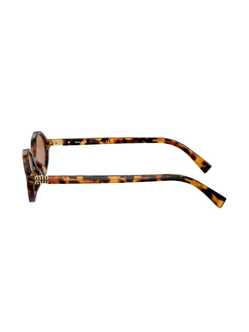 tortoiseshell-effect oval-frame sunglasses Product Image