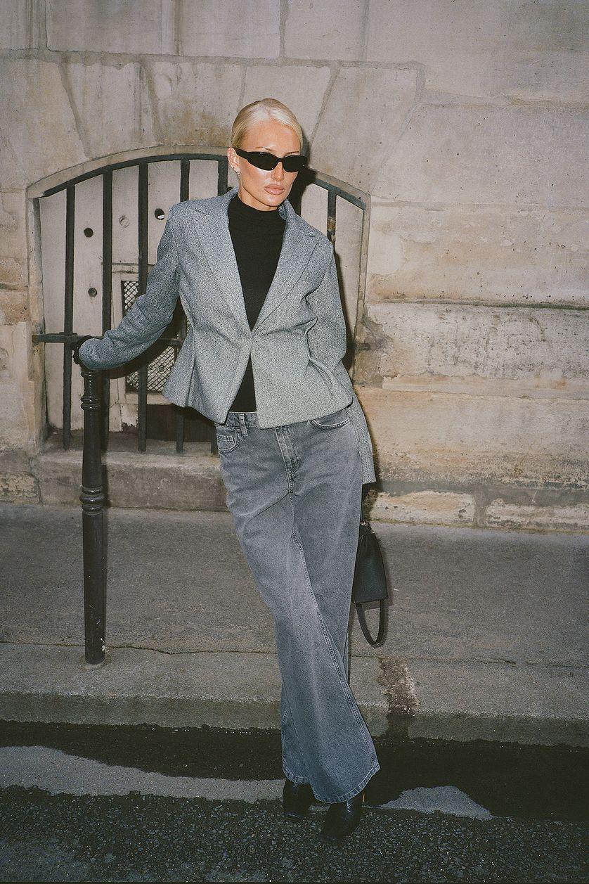 Mid Waist Straight Denim Product Image