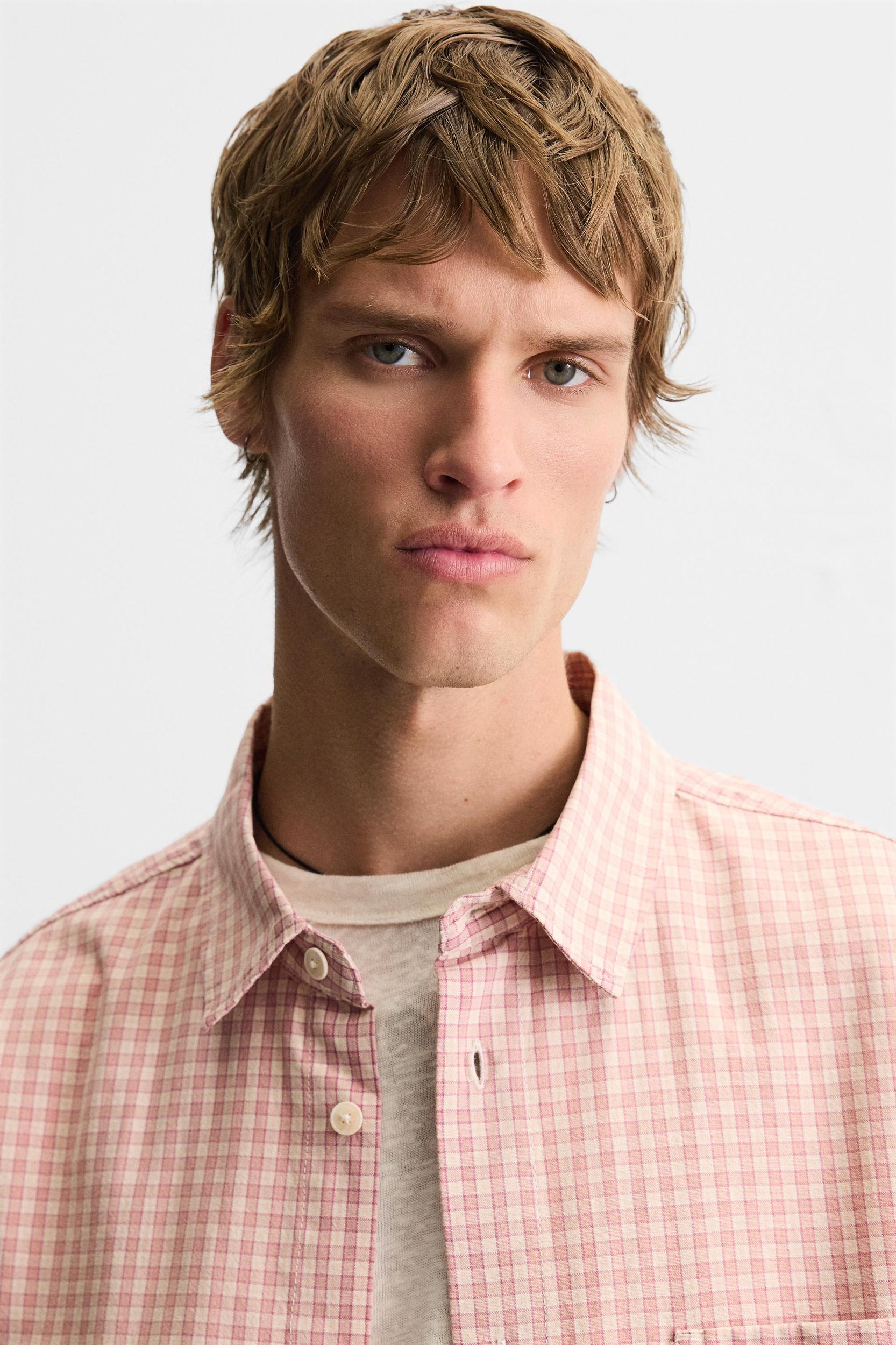 PLAID COTTON SHIRT Product Image